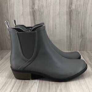 Lucky Brand Rain Boots Womens 9M Base Gray Rubber Outdoor Shoes